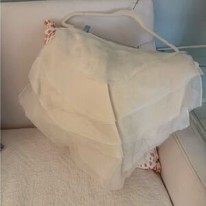 Elegant Cream Layered Skirt